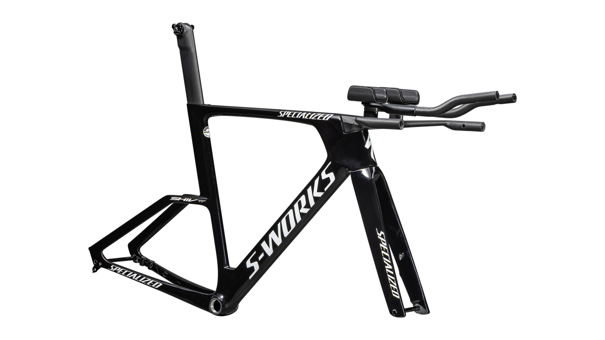 Specialized S-Works Shiv TT Disc Module - FACT 11r Carbon - Gloss Tarmac Black / Metallic White Silver