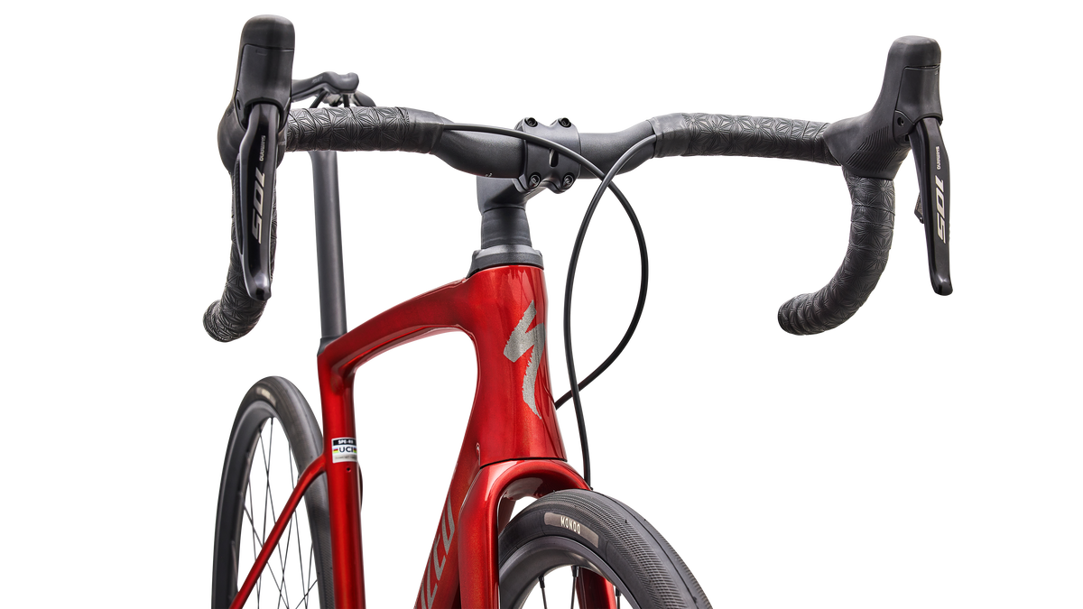 Specialized Roubaix SL8 Comp - Shimano 105 Di2 - Gloss Cayenne Metallic / Smoke Metallic