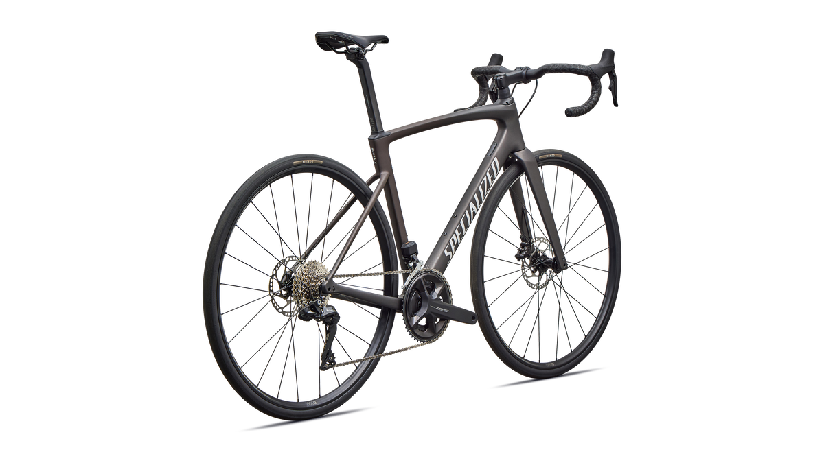 Specialized Roubaix SL8 Comp - Shimano 105 Di2 - Satin Warm Smoke Metallic / Dolomite Metallic