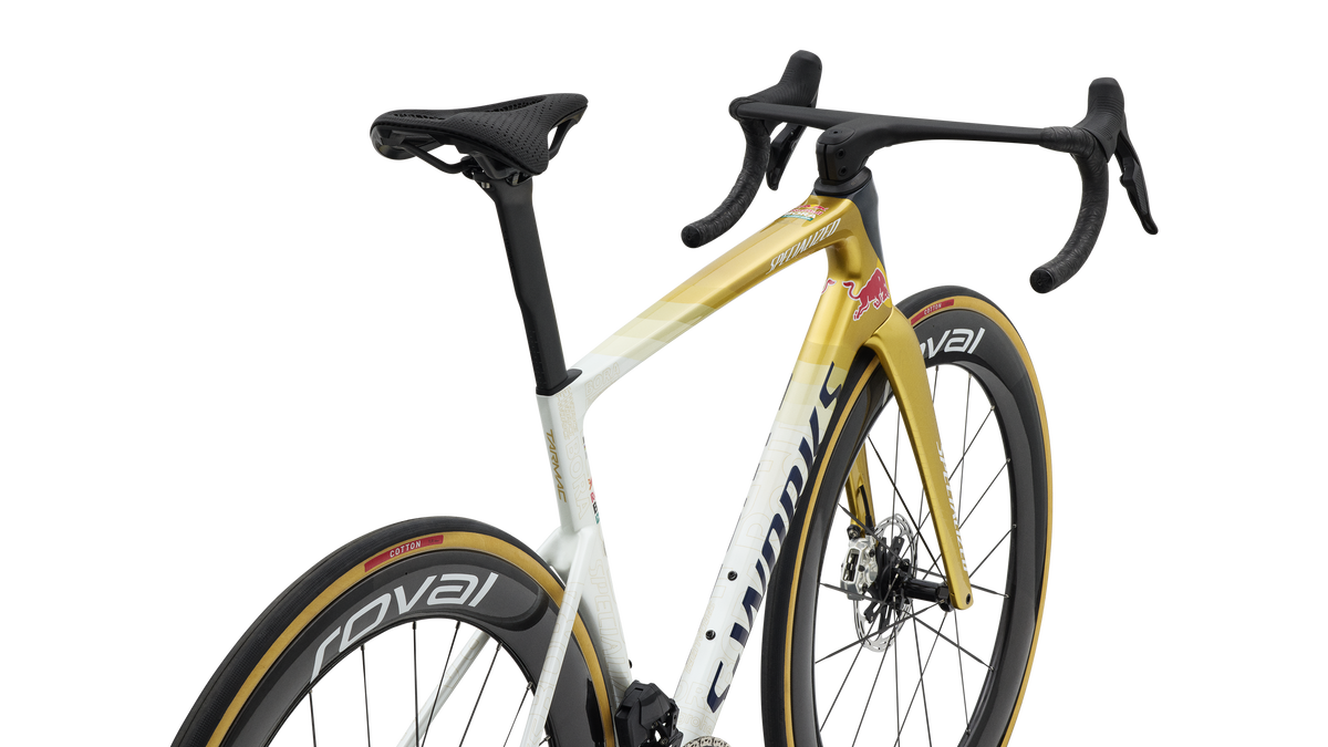 Specialized S-Works Tarmac SL9 LTD - Remco Evenepoel - Gloss Metallic White Silver / Gold Pearl / Deep Blue
