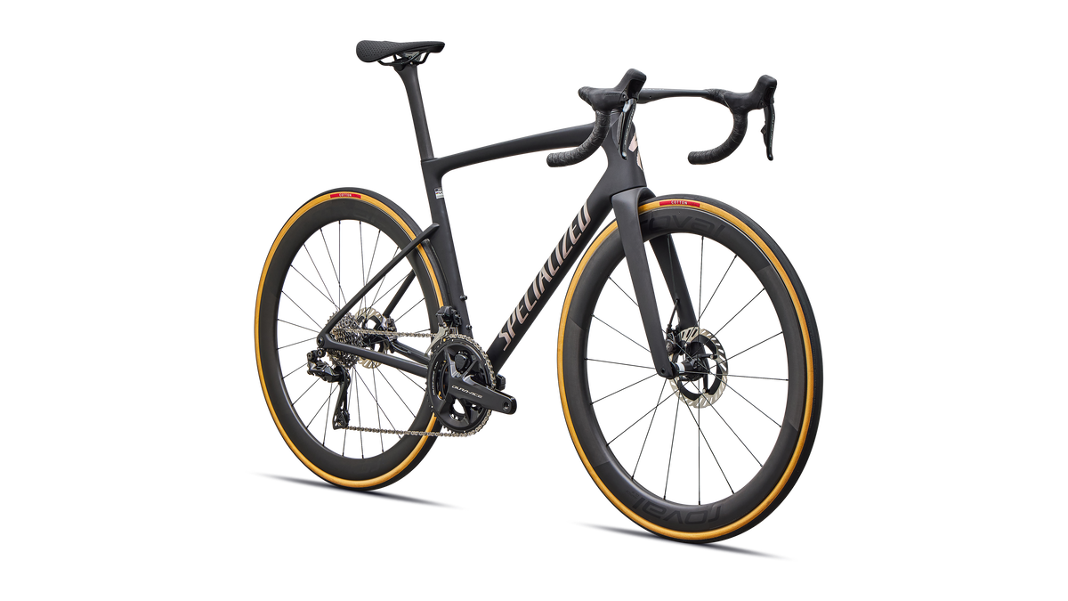 Tarmac SL9 S-Level Dura-Ace Di2 front end and Roval Rapide cockpit detail