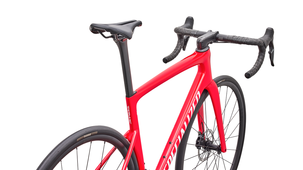 Tarmac SL9 Comp SRAM Rival AXS rider point of view, Vivid Red