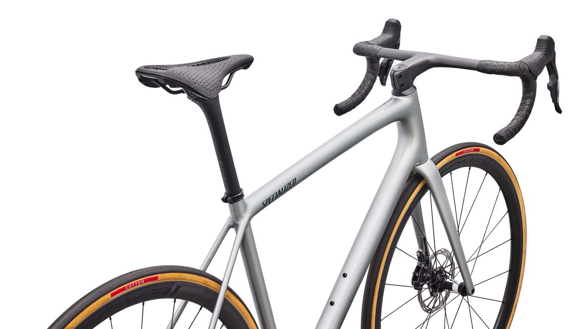 Specialized Aethos 2 Pro - SRAM Force AXS - Shadow Silver / Emerald Metallic