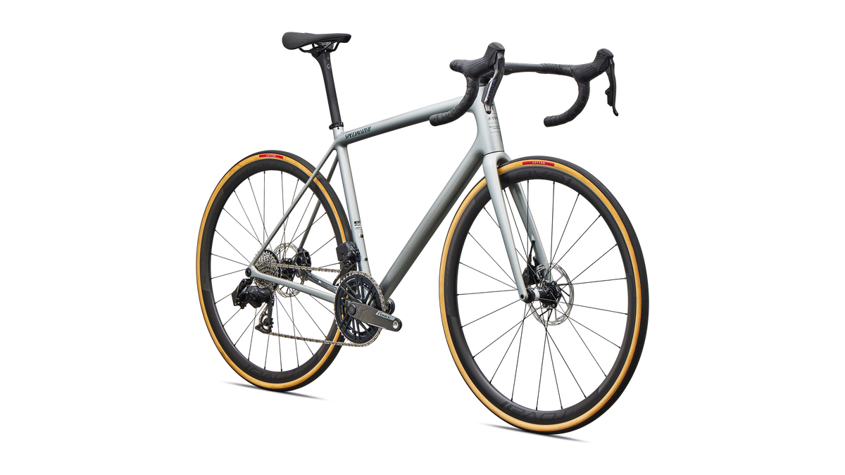 Specialized Aethos 2 Pro - SRAM Force AXS - Shadow Silver / Emerald Metallic