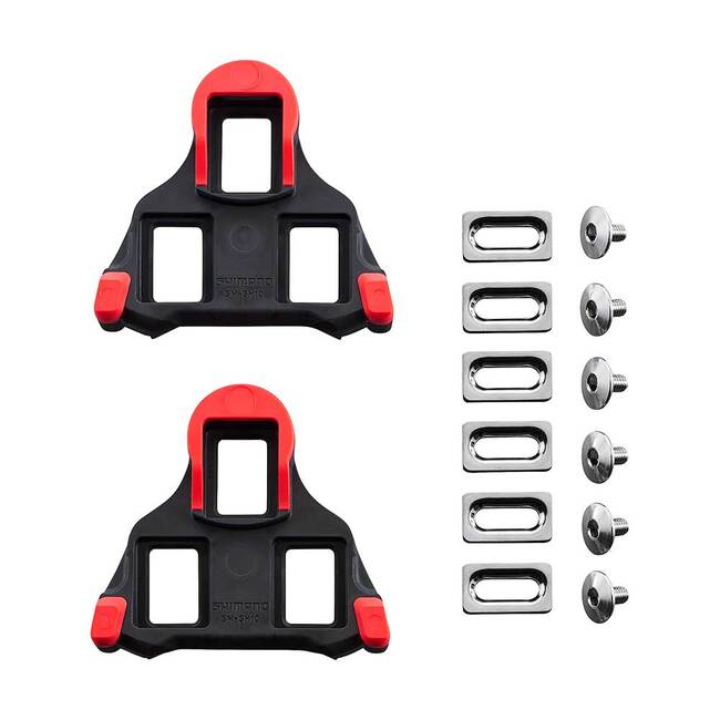 Shimano SM-SH10 SPD SL Cleat Set - 0° Float Red