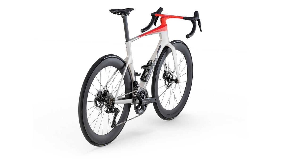 BMC Teammachine R 01 TWO - Arctic Silver / Neon Red